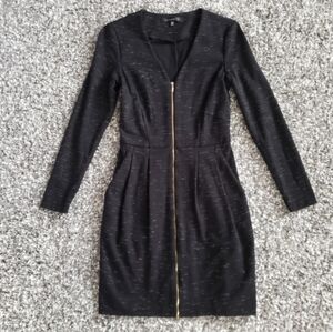 💖💖 Dynamite Longsleeve Zipper Dress Black With Grey Specks M/L